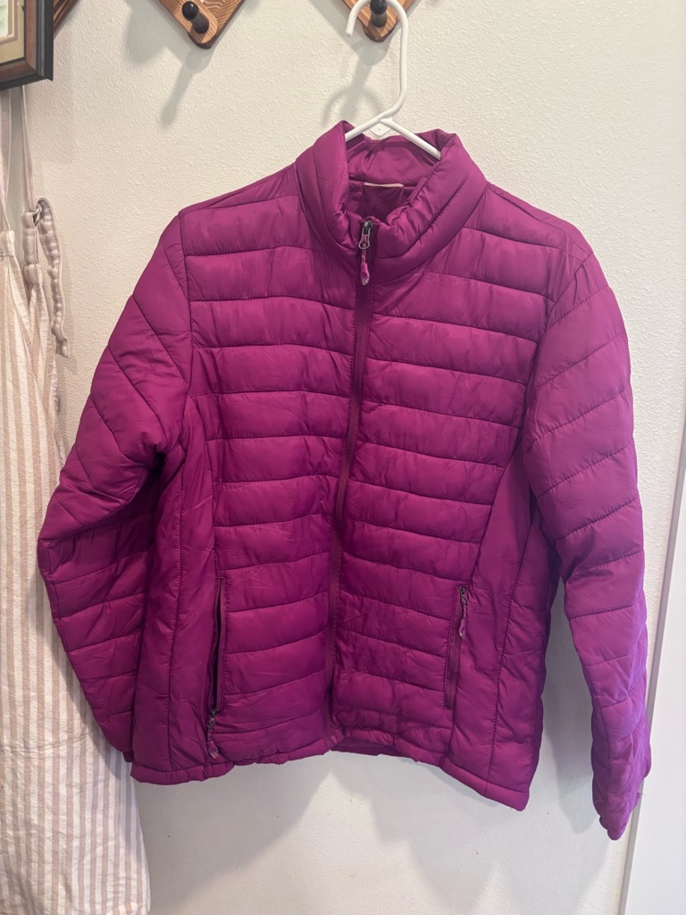 Women’s Fuchsia Quilted Lightweight Puffer Jacket - Unbranded